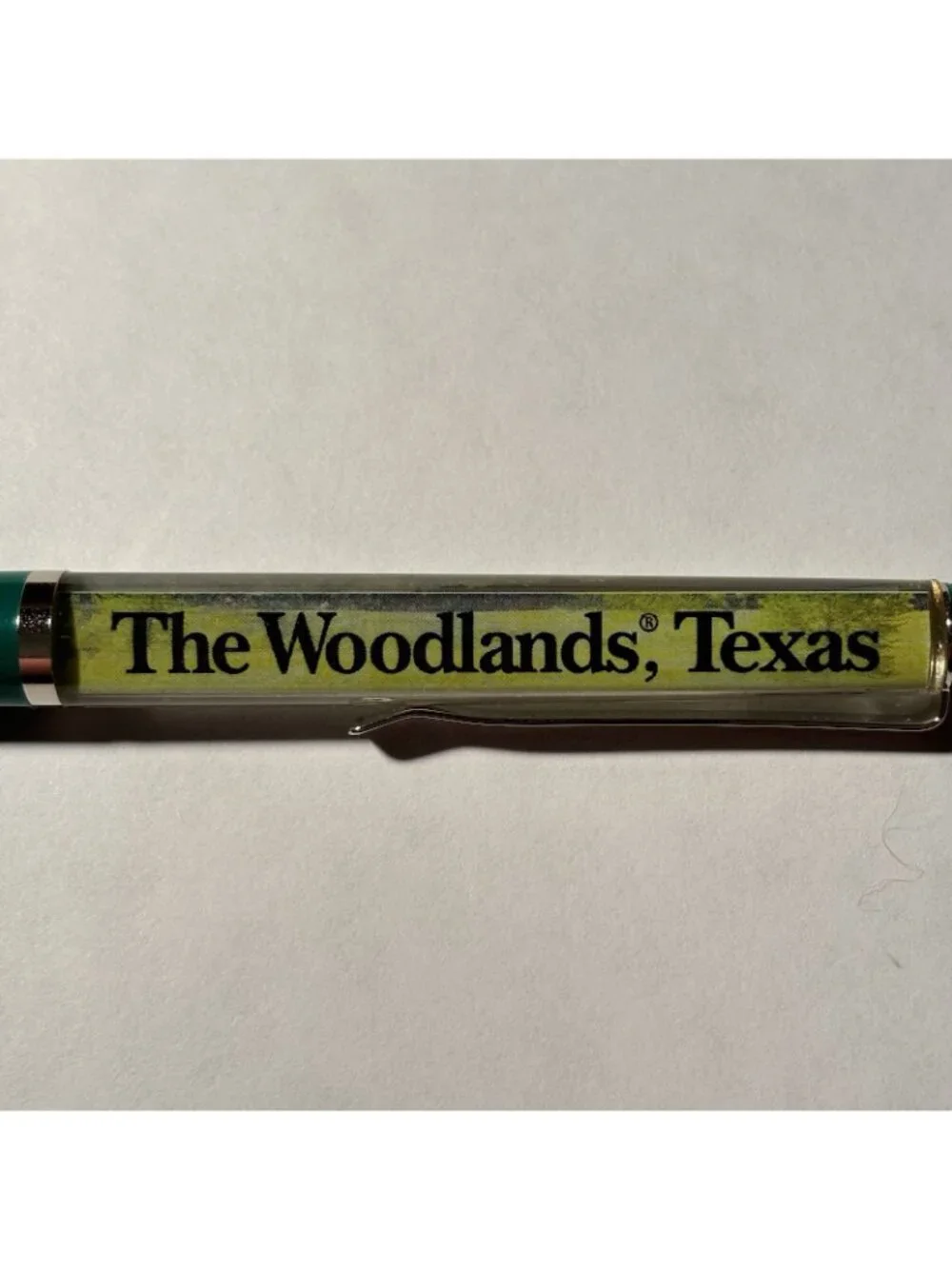The Woodlands Texas Floaty Pen Boat Moves Advertising Collectible Promo Novelty